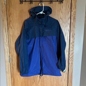 Columbia Two-Tone Hooded Rain Jacket - Purple